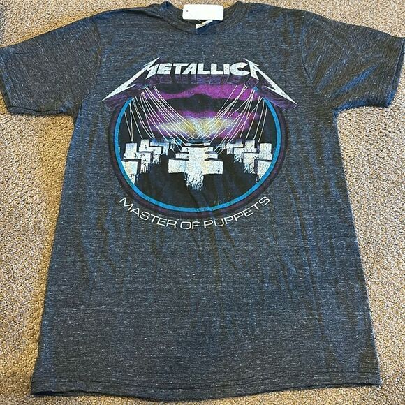 Bay Island Sportswear Men’s Dark Heather Grey Metallica Concert T-Shirt - Picture 1 of 7